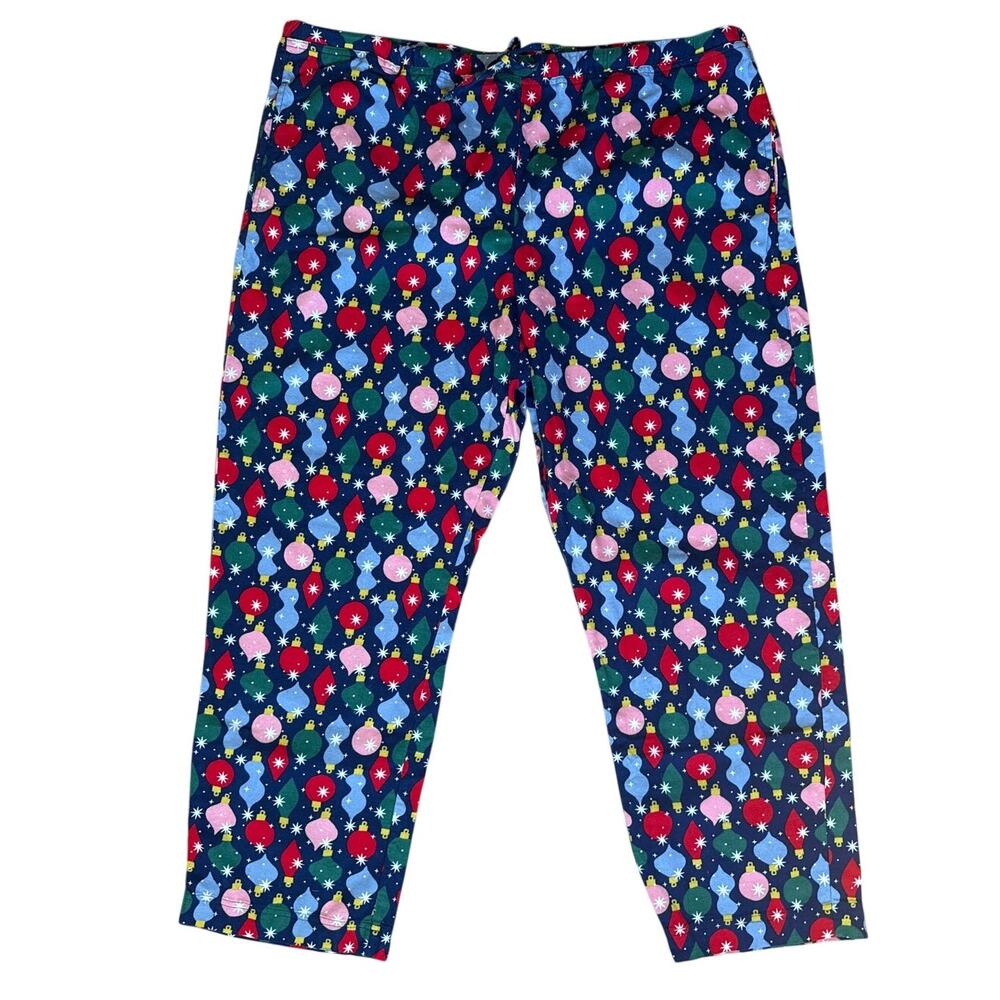 Hanna Andersson Mens Holiday Pajama Pants in Lights Print Size XXL Flannel